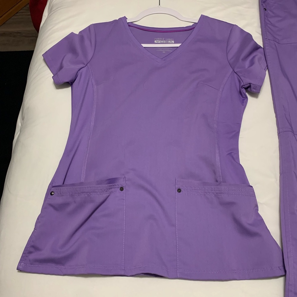 Healing hands purple label yoga scrub set